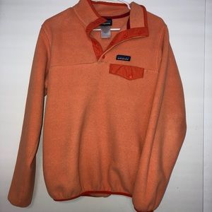 Orange Patagonia Synchilla pullover